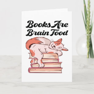 Tarjeta Libros - Los Libros Son Alimento Para El Cerebro