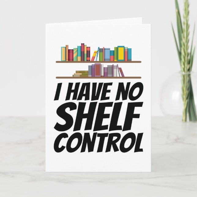 Tarjeta Libros - No tengo control de estantes (Anverso)
