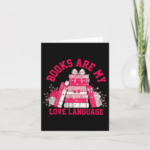 Tarjeta Libros Son Mi Día de San Valentín Coquette Lazo Li
