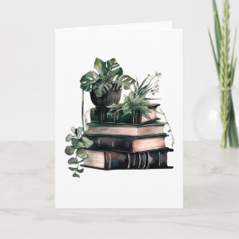 Tarjeta Libros y plantas de la academia ecológica