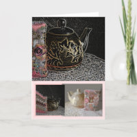 Tarjeta - libros y té de los osos de peluche