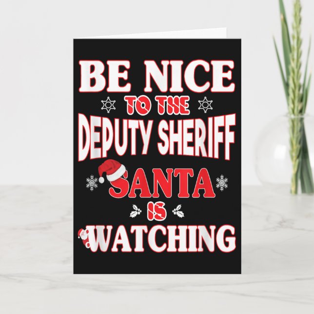 Tarjeta Lice Officer Shirt - For Christmas Deputy Sheriff_ (Anverso)