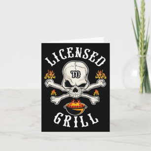 Tarjeta Licencia Para Grill Bbq Gift Para Hombres Por El D
