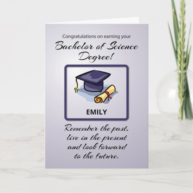 Tarjeta Licenciatura en Ciencias, recuerda el pasado (Anverso)