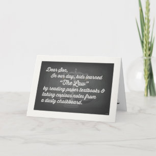Tarjeta Licenciatura en Derecho, hijo, humor