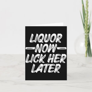 Tarjeta Licor Lamerla Más Tarde Diversión Beber Despedida 