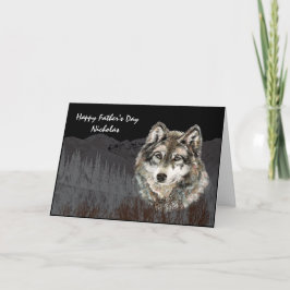 Tarjeta Líder del Pack Padre Nombre personalizado Lobo Ani