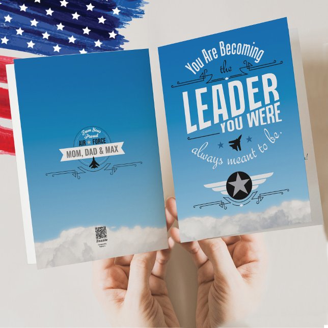 Tarjeta Líder Fuerza Aérea Entrenamiento Básico BMT Milita (Becoming the Leader You Were Always Meant to Be Air Force Basic Training BMT Airman Card, proud Mom)