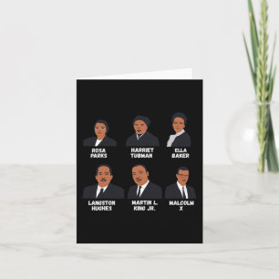 Tarjeta Líderes negros inspiran historia negra a amer afri