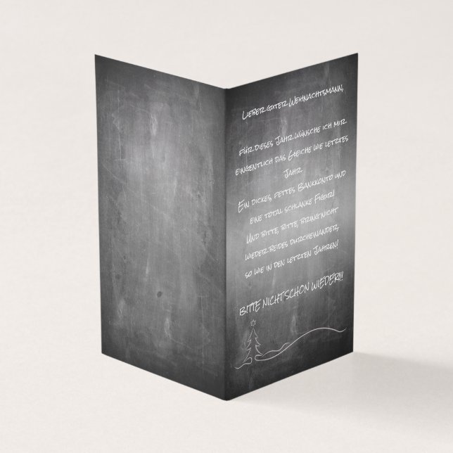 Tarjeta Lieber guter Weihnachtsmann (Exterior)