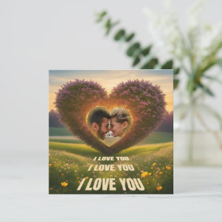 Tarjeta Liebesgrüße aus der Natur mit Herzfoto für Sie