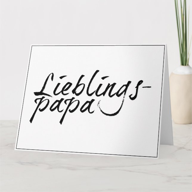 Tarjeta Lieblingspapa - schwarzer Schriftzug 00001 (Anverso)