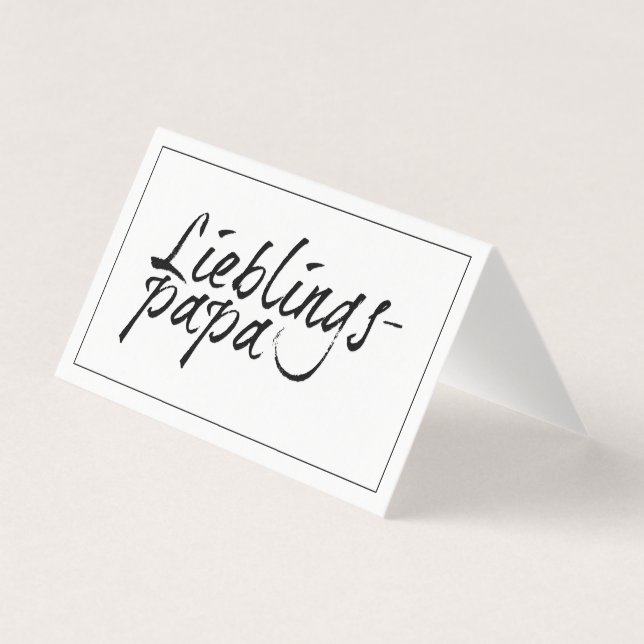 Tarjeta Lieblingspapa - schwarzer Schriftzug 00001 (Anverso)