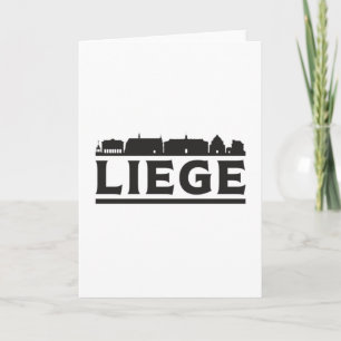 Tarjeta Liege Belgium City Skyline Cityscape Trip Gift