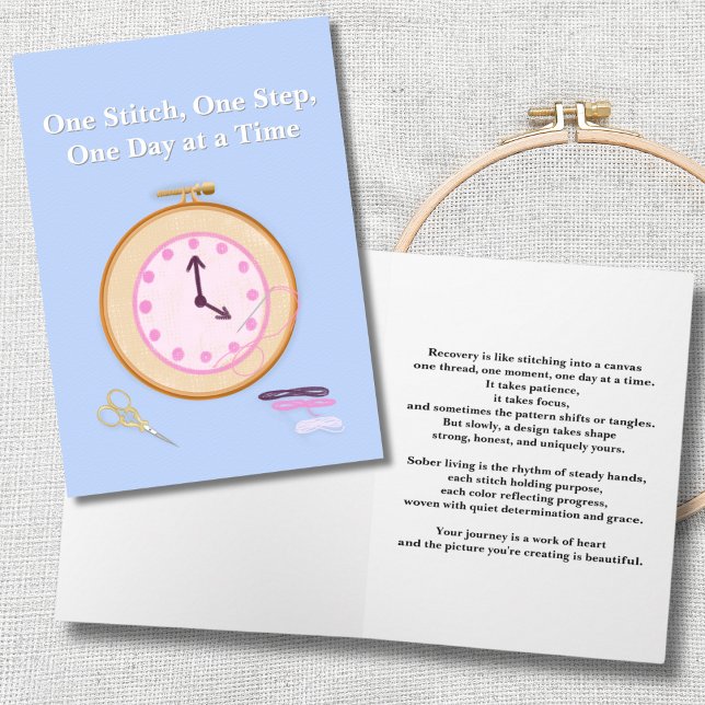 Tarjeta Lienzo de punto de aguja de ánimo de sobriedad (Subido por el creador)