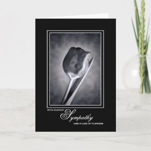 Tarjeta Lieu of Flowers Sympathy Memorial Donation Tulip