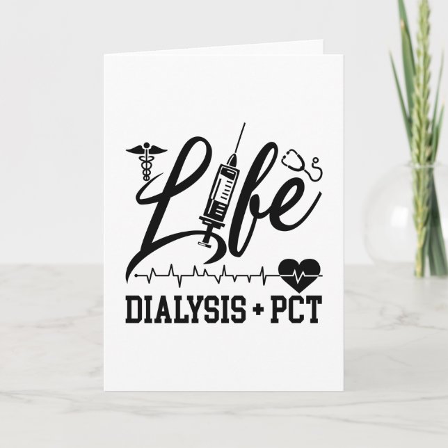 Tarjeta Life Dialysis + PCT Dialysis Nurse Tech Technician (Anverso)