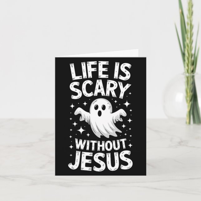 Tarjeta Life Is Y Without Jesus Shirt Christian Halloween  (Anverso)
