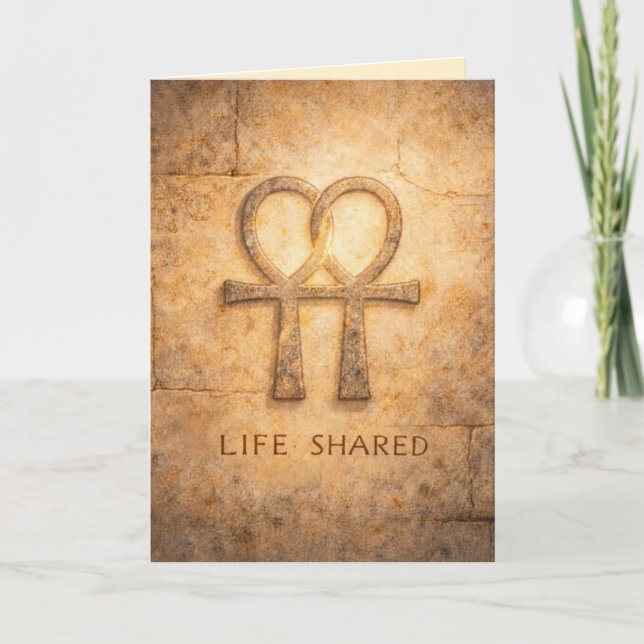 Tarjeta Life Shared Ankh Valentine Egyptian Symbol  (Anverso)