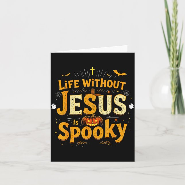Tarjeta Life Without Jesus Is Soky Christian Halloween Des (Anverso)