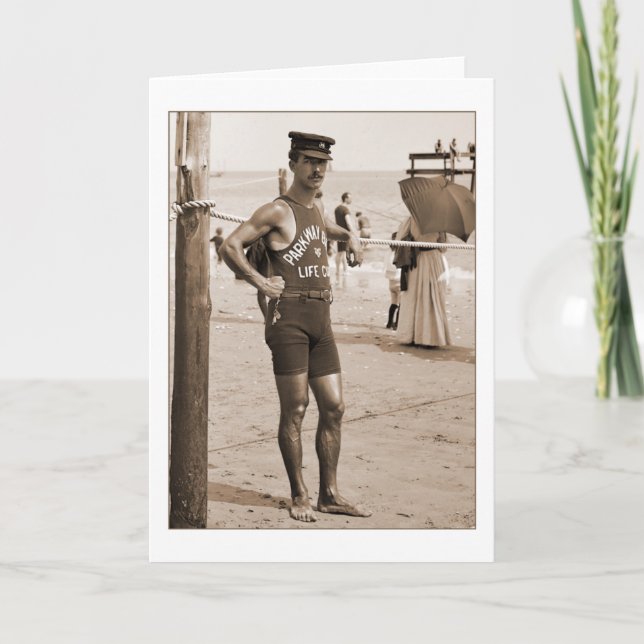 Tarjeta Lifeguard Brighton Beach 1905 (Anverso)