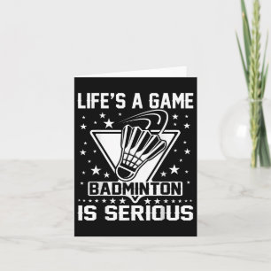 Tarjeta Lifes Un Juego Badminton Es Un Entrenador De Entre