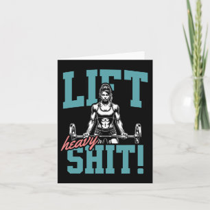 Tarjeta Lift Heavy 2 Gracioso Gym Workout Tee Power Hu
