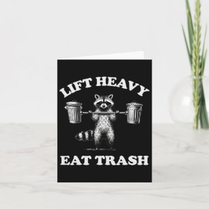 Tarjeta Lift Heavy Eat Trash Weight Lifting Funny Workout