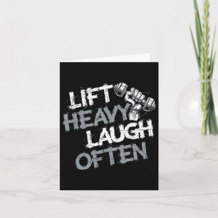 Tarjeta Lift Heavy Laugh A Menudo Weightlifter Bodybuildin