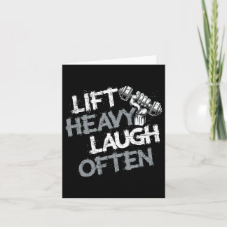 Tarjeta Lift Heavy Laugh A Menudo Weightlifter Bodybuildin