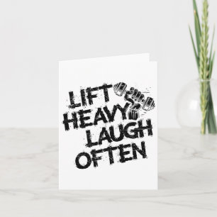 Tarjeta Lift Heavy Laugh A Menudo Weightlifter Bodybuildin