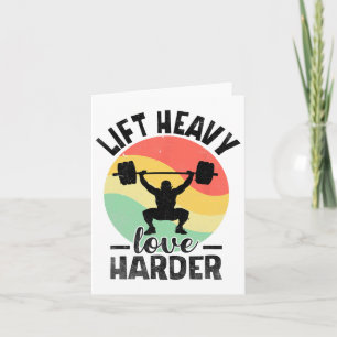 Tarjeta Lift Heavy Love Harder Weight Weightlifter Bodybui