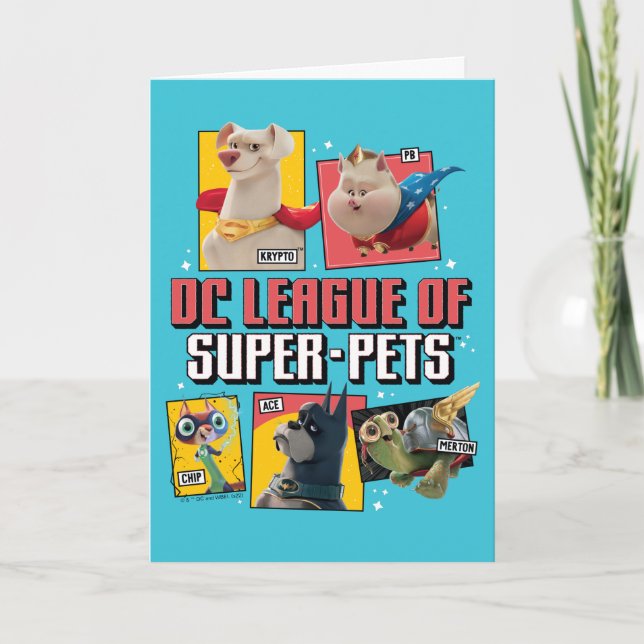 Tarjeta Liga DC de SuperMascotas (Anverso)