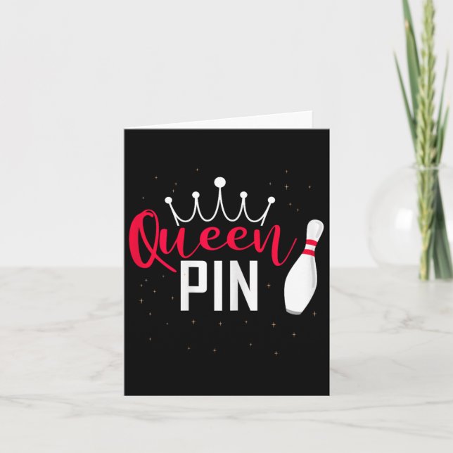 Tarjeta Liga De Bolos De La Camisas De La Reina Pin (Anverso)