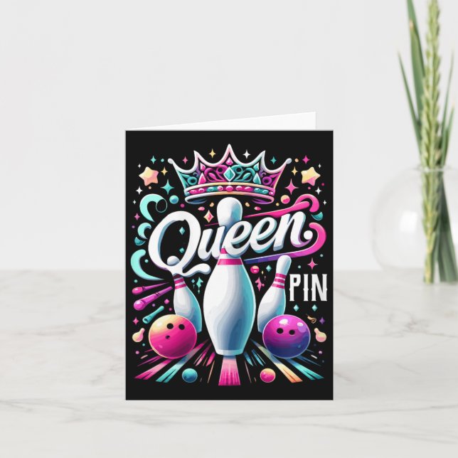 Tarjeta Liga De Bolos De La Camisas De La Reina Pin (Anverso)