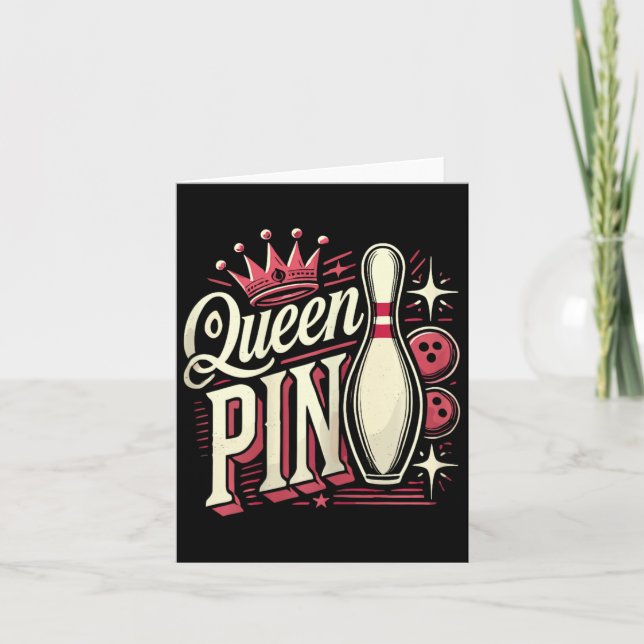 Tarjeta Liga De Bolos De La Camisas De La Reina Pin (Anverso)
