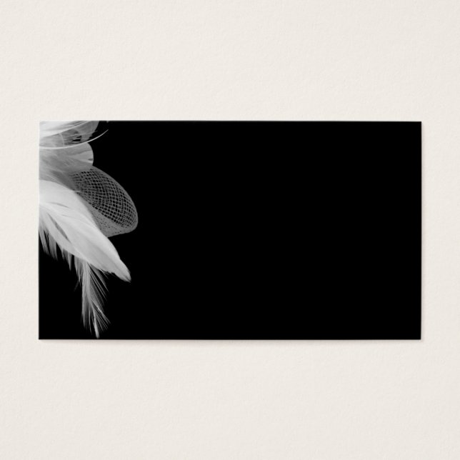 Tarjeta ligera de plumas blancas (Frente)