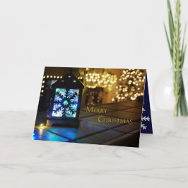 Tarjeta ligera plegada para copos de nieve