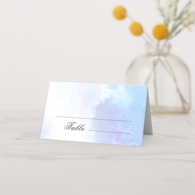 Tarjeta Light Blue, Beach Wedding Place (Anverso)