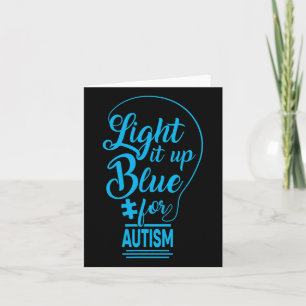 Tarjeta Light It Up Blue Autism Awareness Gits Autistic S