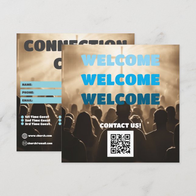 Tarjeta Light of Fellowship Church Connection Card (Anverso / Reverso)