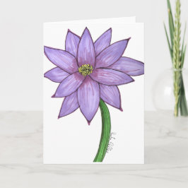 Tarjeta Light Purple Flower Blank