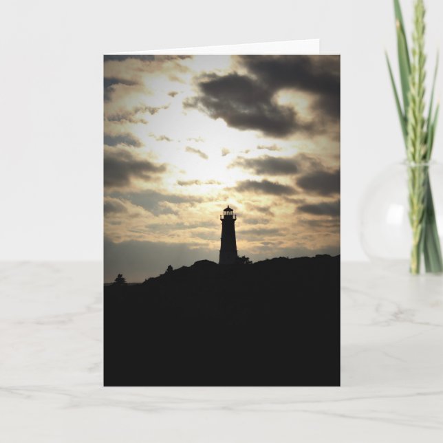 Tarjeta Lighthouse Silhouette (Anverso)