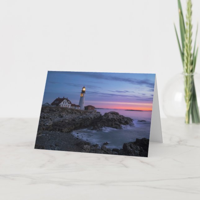 Tarjeta Lighthouses | Cape Elizabeth Maine Lighthouse (Anverso)