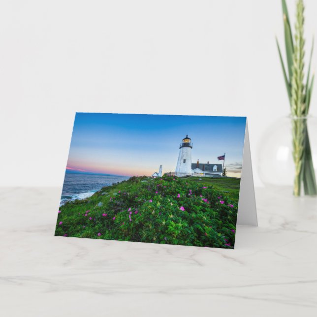 Tarjeta Lighthouses | Point Lighthouse Bristol  Maine (Anverso)