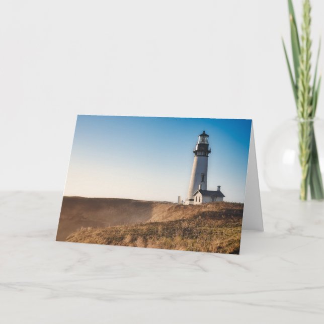 Tarjeta Lighthouses | Yaquina Head Lighthouse Oregon (Anverso)
