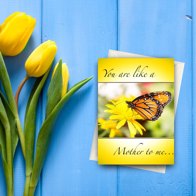 Tarjeta Like A Mother To Me Mother's Day Yellow Daisy (Subido por el creador)