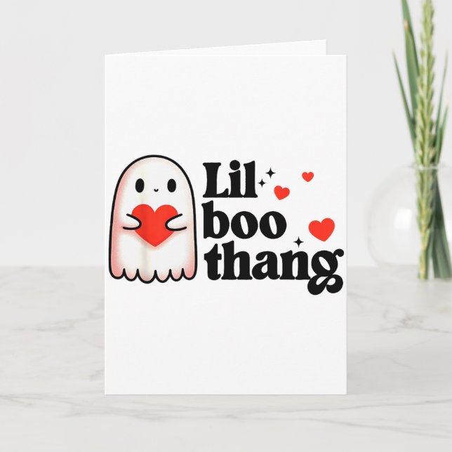 Tarjeta Lil Boo Thang San Valentín Corazones Dulces Fantas (Anverso)