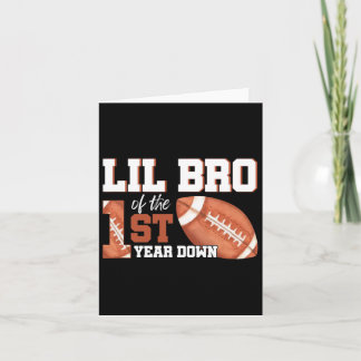 Tarjeta Lil Bro Del Fútbol De Cumpleaños De Un Año Primer