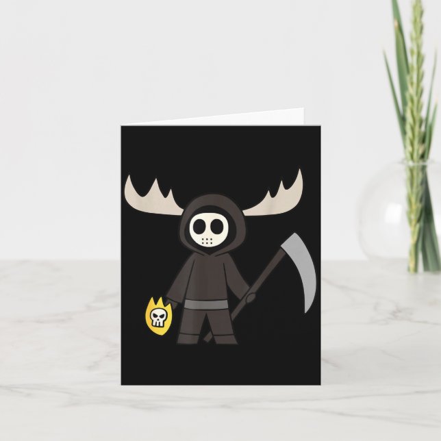 Tarjeta Lil Doom Moose - Dibujo animado divertido de la mu (Anverso)